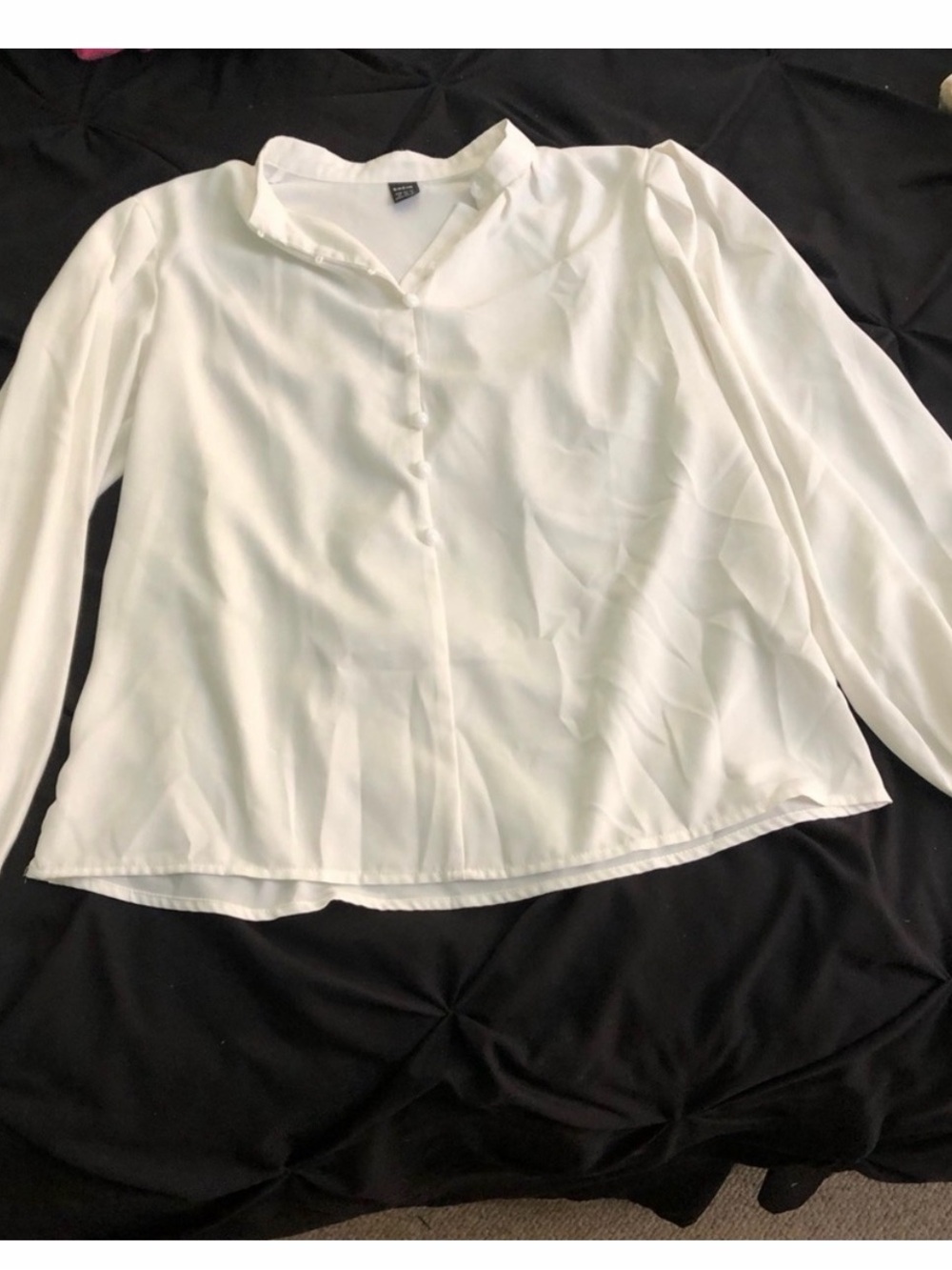 White button up blouse